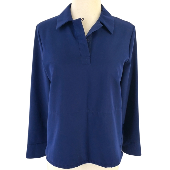 Figs Technical Collection Nala Longsleeve Scrub Top Pullover Dark Blue Sz XS - Picture 1 of 15
